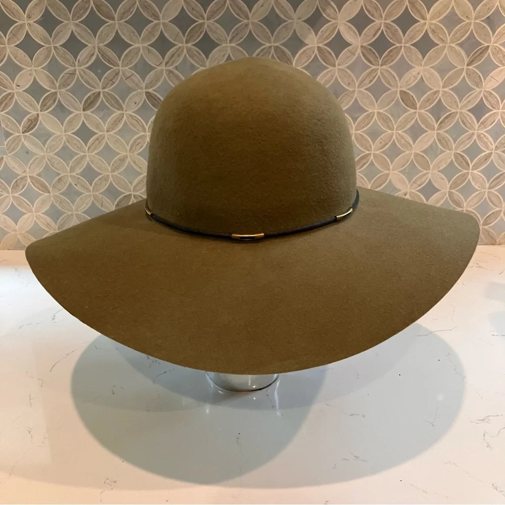 Vintage Scala Collezione Floppy Wide Brown Green Floppy Brim Hat 100% Wool OS - Picture 4 of 11